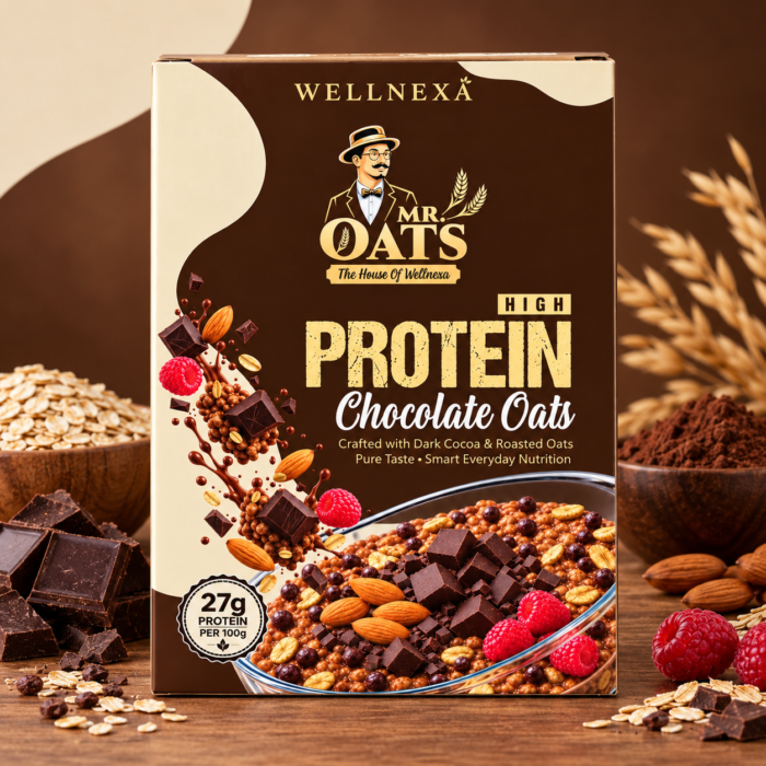 Wellnexa High Protein Chocolate Oats – 400g
