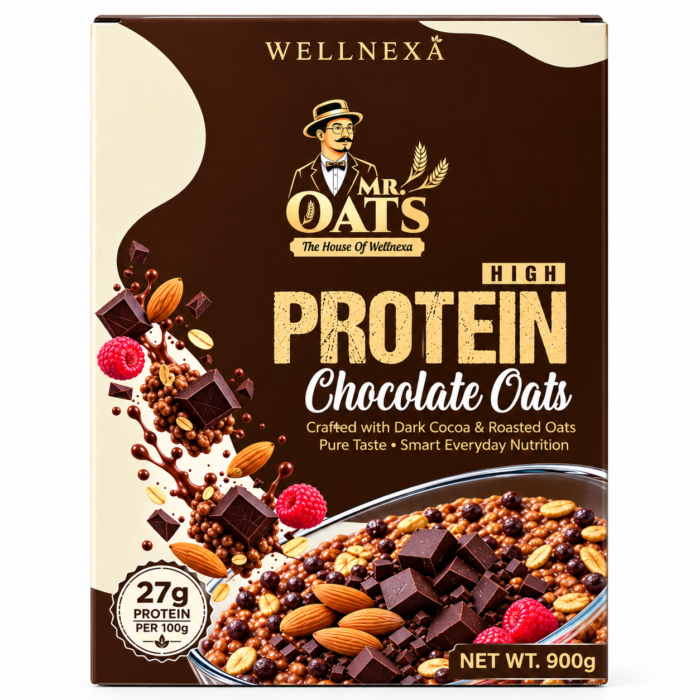 Wellnexa High Protein Chocolate Oats – 900g