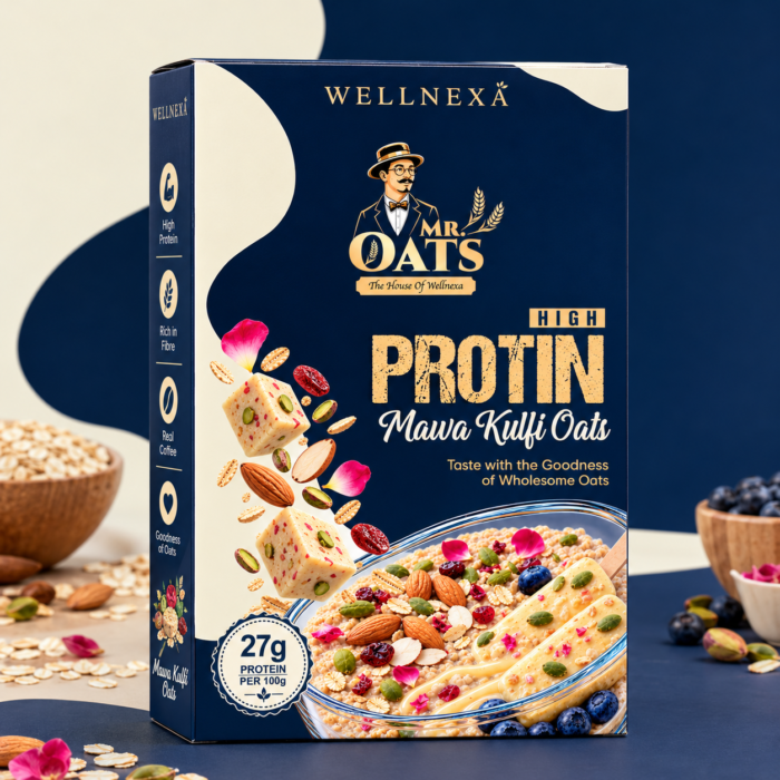 Wellnexa High Protein Mawa Kulfi Oats – 900g